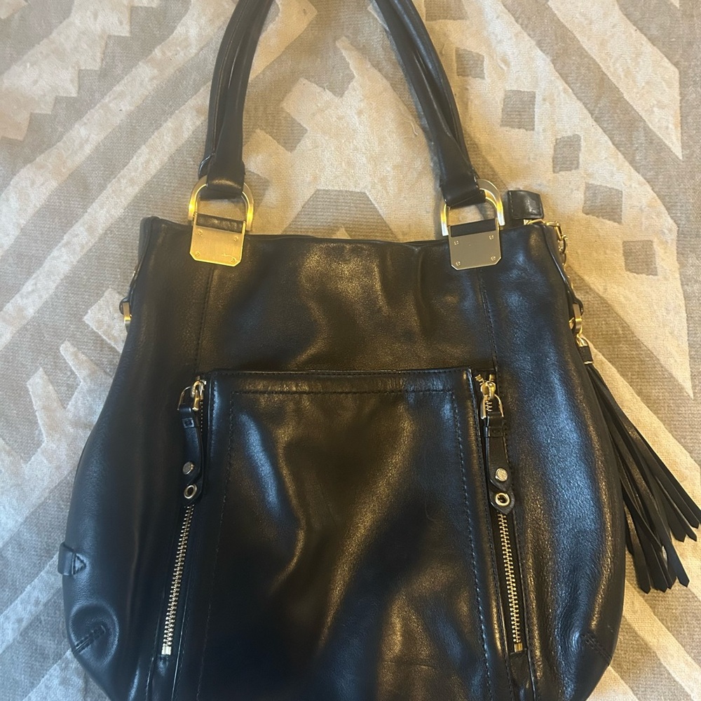 Cole Haan Black Leather Tote Bag